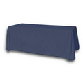 8' Blank Solid Color Polyester Table Throw - Midnight